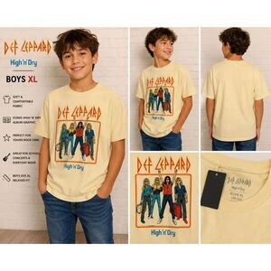 Def Leppard High ’n’ Dry Graphic Tee Boys XL Band Shirt